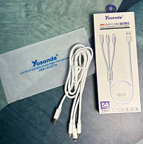 Кабель YXD-J28 Micro/Type-c/Lightning white